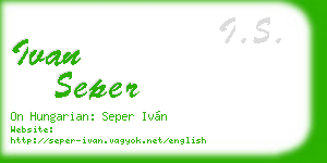 ivan seper business card
